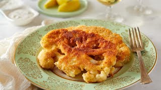 Chef Bonnie Morales Cauliflower Schnitzel [upl. by Tnarud]