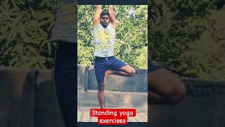 Standing yoga exercises yoga for weight loss shorts shortvideo shortsfeed ytshorts yogayt [upl. by Gotthard]