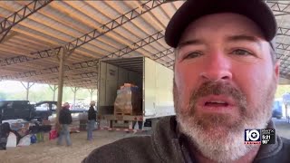 Central Texan Brian Buckner arrives in devastated NC hometown to deliver supplies [upl. by Latsyrd792]