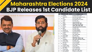 Maharashtra Elections 2024 BJP Candidates List BJP Names 99 Candidates For Maharashtra Elections [upl. by Dorrehs]