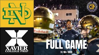 CIF SS FOOTBALL 2024 XAVIER PREP SAINTS VS NOTRE DAME TITANS 9524 [upl. by Alyose]