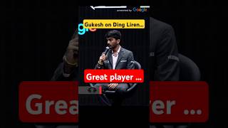 Gukesh talks about Ding Liren before the World Championship match 2024  chess gukesh dingliren [upl. by Niamjneb]