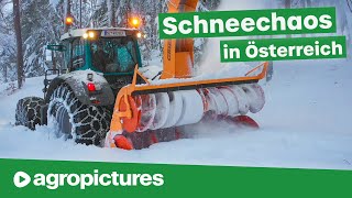 Winterdienst in Österreich mit Fendt Traktoren  Schneechaos 2019  Lener Hackgut GmbH [upl. by Adiaroz870]