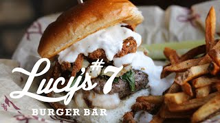 Garlic Smash  Burger of the Month at Lucys 7 Burger Bar [upl. by Nodnerb]