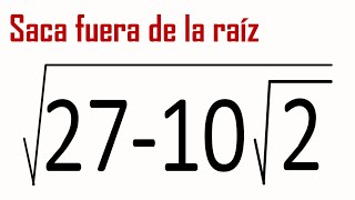 PUEDES SACAR EL RADICANDO FUERA DE LA RAÍZ Simplificar Matemáticas Básicas [upl. by Caswell]