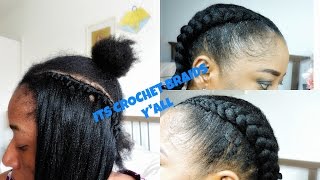 CROCHET BRAIDS CORNROWS  EASY [upl. by Nolahc882]