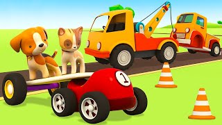 The colored racing cars amp pickup’s wheels Helper Cars cartoons for kids Full episodes [upl. by Yorgen638]