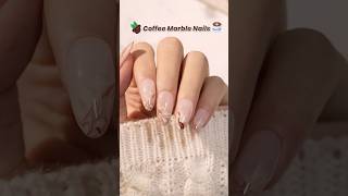 ☕Coffee Marble Nails💅 [upl. by Quin]