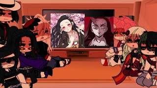 Uppermoons react to Nezuko and TanjiroManga spoilerspt 1 Nezukosome little language [upl. by Ahras]