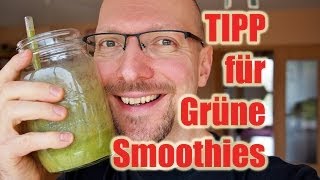 Grüne Smoothies  Wichtiger Tipp um satt zu werden Vegane Ernährung VEGAN [upl. by Ahkeber]