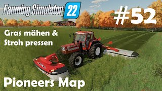 LS22 Pioneers Map 52 Wiese mähen amp fast das Stroh vergessen zu pressen  Farming Simulator 22 [upl. by Cesaria]