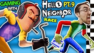 HELLO NEIGHBOR vs ME BASEMENT RACE CHALLENGE IRL GAMING Alpha 3 SECRETS REVEALED FGTEEV Part 9 [upl. by Anitselec]