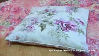 40  Kissenbezug mit Reißverschluss in 2 Versionen nähen DIY pillow case with zipper sewing [upl. by Ahsimat]