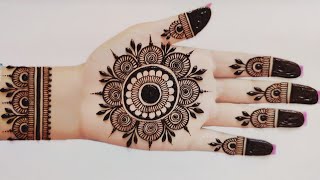 Very beautiful stylish front hand mehndi design  easy arabic mehndi design  Mehndi design  Mehndi [upl. by Eon290]