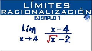 Solución de límites por racionalización  Ejemplo 1 [upl. by Lewiss515]