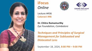 Subluxated and Dislocated Lens by Dr Chitra Ramamurthy Wednesday Sept 18 800 PM [upl. by Yrrej]