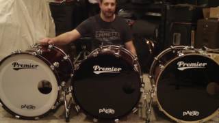 Premier 18x22 bass drum comparison Signia Genista GenX [upl. by Nordine]