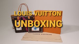 Unboxing Louis Vuitton Neverfull MM Game On Limited Edition Cruise 2021 [upl. by Maryl]