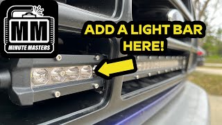 How to Install a Light Bar Behind the Grille  1995 Ford F150 [upl. by Nivart]