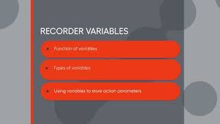 Recorder variables in WorkFusion RPA Express [upl. by Beore]