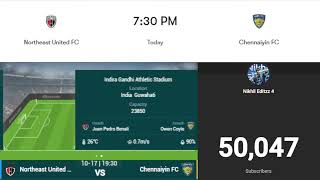 Northeast United FC Vs Chennaiyin FC  neufc vs cfc  Live Streaming With Scorecard [upl. by Vevine]