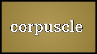 Corpuscle Meaning [upl. by Buote]