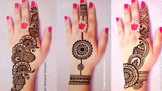 Top 3 Simple arabic backhand mehndi designs  easy mehndi design  mehndi designs  mehndi [upl. by Diandre992]