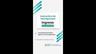 Instructivo inscripciones Ingreso 2025 [upl. by Htezil]