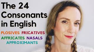 The 24 Consonant Sounds in English  English Phonology [upl. by Lavina329]