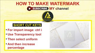 How to make watermark in corel draw [upl. by Drusus]