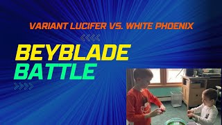 Beyblade battle Variant Lucifer vs White Phoenix beyblade beyblades beybladebattle [upl. by Navetse]