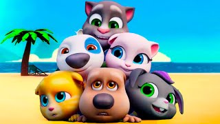 Talking Tom 🐱 Juegos y Diversion en la Playa 💫 Super Toons TV Dibujos Animados en Español [upl. by Attenna]