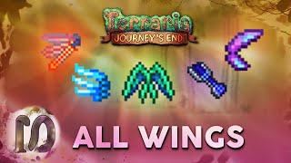 All Wings in Terraria 14 Journeys End Guide UPDATED How to Get  Craft All Wings in Terraria [upl. by Eram]