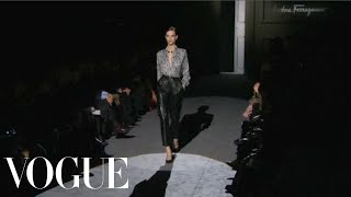 Salvatore Ferragamo Ready to Wear Fall 2011 Vogue Fashion Week Runway Show [upl. by Hnacogn]