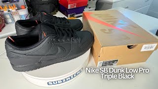 Nike SB Dunk Low Pro Triple Black [upl. by Kal39]