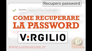 Come recuperare la Password Virgilio [upl. by Kusin976]