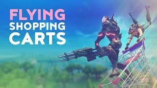 FLYING SHOPPING CARTS ft Lachlan Fortnite Battle Royale [upl. by Wertz]