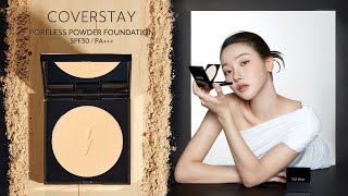 COVERSTAY PORELESS POWDER FOUNDATION  LIGHTWEIGHT amp SILKY POWDER🪽  PONY EFFECT [upl. by Notsahc]