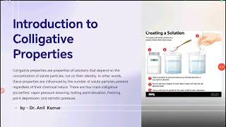 colligative properties of solution CBSE ICSE BSBE NEET IIT [upl. by Ym]