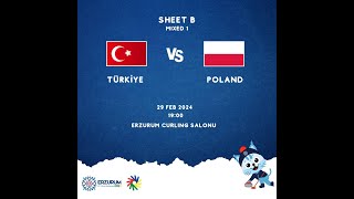 WINTER DEAFLYMPICS ERZURUM 2023  CURLING  TÜRKIYE vs POLAND MIXED 1 [upl. by Posner419]