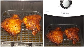 Sobrecoxa de frango na Airfryer crocante e super temperada 🍗 [upl. by Sessylu]