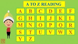 Learn A to Z Alphabets Reading  ABCD  English Alphabet Letter  ABCD  A for Apple [upl. by Lacie974]