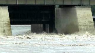 Donauhochwasser 362013  Kraftwerk YbbsPersenbeug [upl. by Dnomzed565]