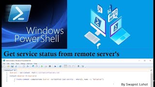 Get service status from remote servers using PowerShell [upl. by Eiuqnom730]