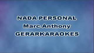 Nada personal  Marc Anthony  Karaoke [upl. by Ringe]