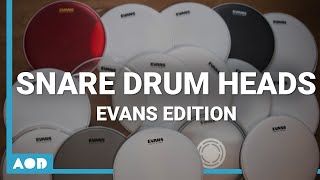 Snare Drumhead Comparison Vol 2  Evans Edition  Finding Your Own Drum Sound [upl. by Noffihc]