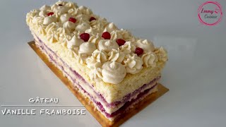 Gâteau vanille framboise avec toutes les astuces d’une ganache montée réussie [upl. by Akeyla]