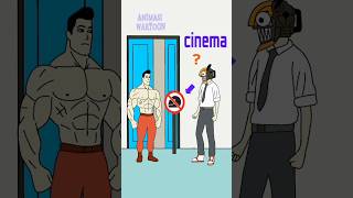 chainsaw man goes to the movies animasi animasiwartoon chainsawman [upl. by Amliv]