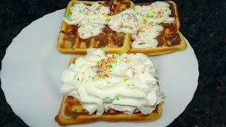 GOFRES O WAFFLES CASEROS  RECETA FÁCIL Y RÁPIDA [upl. by Brown]