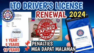 Paano Magrenew ng Lisensya 2024  How to Renew LTO Drivers License  Drivers License Renewal 2024 [upl. by Nylrak]